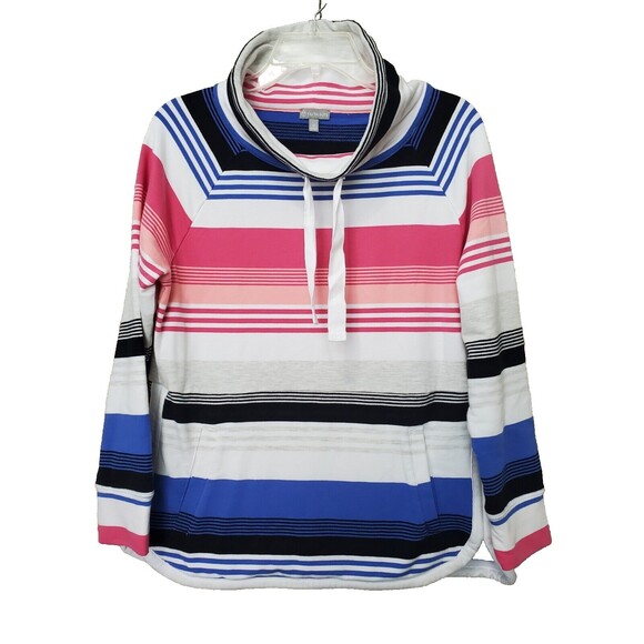 Talbots Tops - T by Talbots Cotton Blend Funnel Neck Pullover Sweatshirt with Pockets Size Med